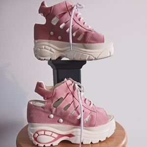 Pink Suede Summer Tennie Sandels